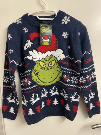 Grinch Christmas Children sweater Unisex, Size 152 NEW!
