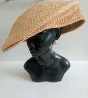 Vintage Strohhut Hut 50er Gr. Ca 55 (S /M) Raffia Look