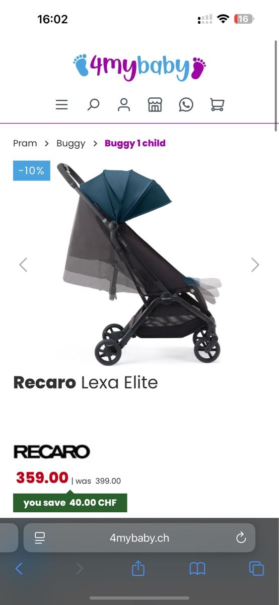 Recaro Carrozzine: Recaro Lexa Elite Buggy - Compact – Nuovo (secondo la descrizione) da Troinex venduto da AnnaAbanin 8