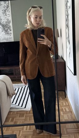 Suede blazer size m-l