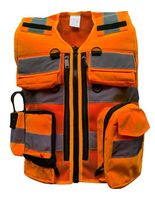 DIVICUS Reflective Vest PRO 2.0 – NEU, Safety Orange, XS–M