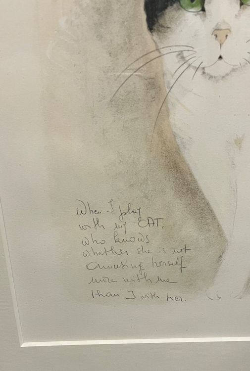 Dedé Moser Katzenbild, gerahmt, signiert 2