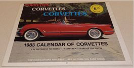 VINTAGE 1983 CALENDAR OF CORVETTES  Collector's Edition USA