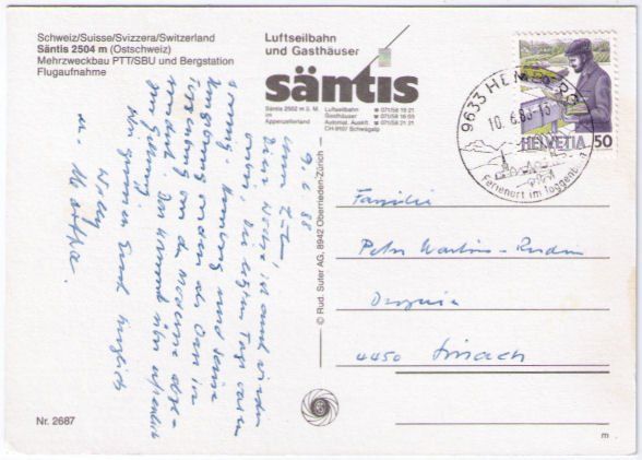 Cartoline postali: Säntis - Luftseilbahn – Usato da Binningen venduto da Mountainrider 1