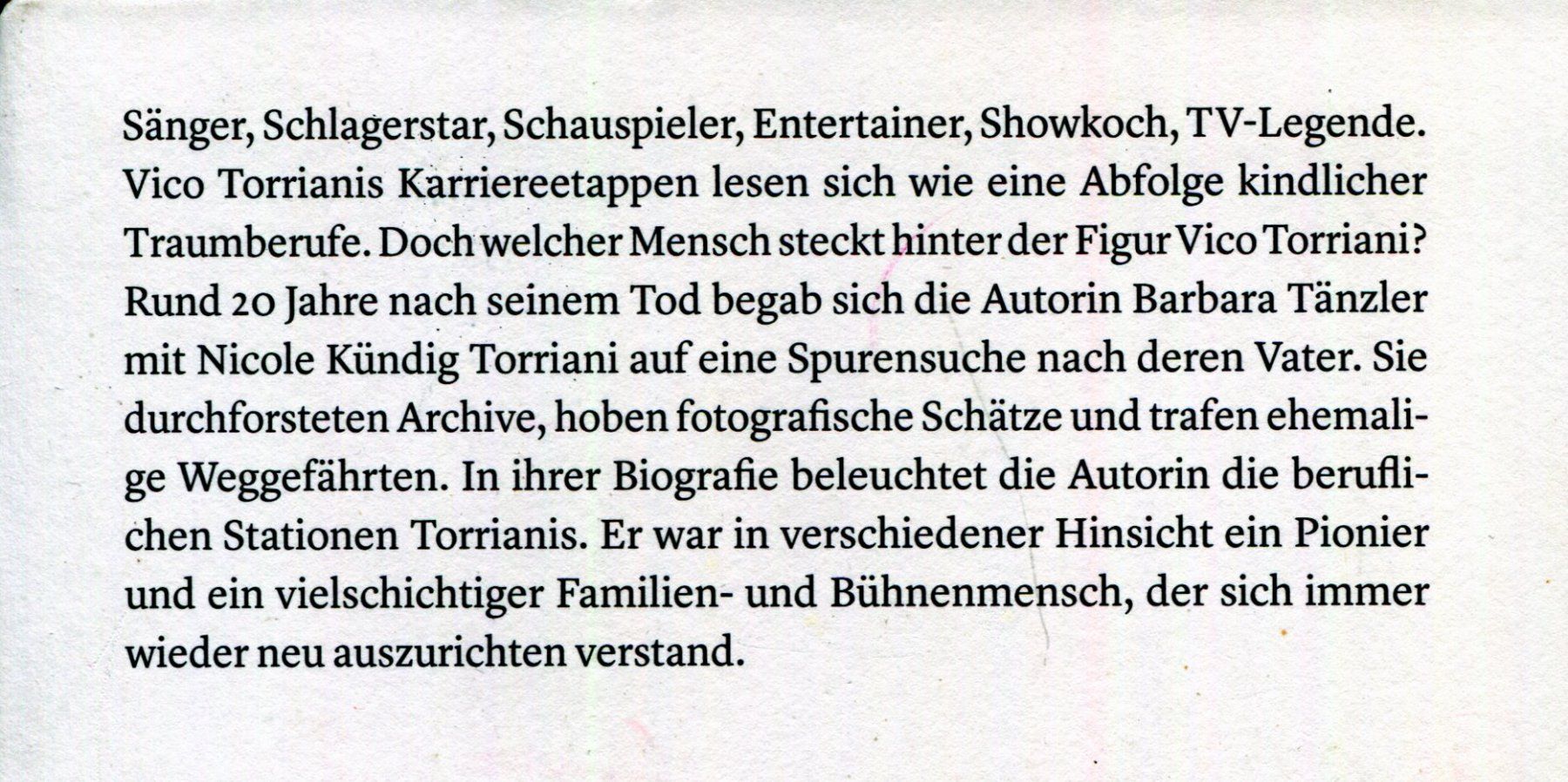 Libri: Torriani, Schlagersänger, Schauspieler, Showmaster – Usato da Aarau venduto da Elmaar41 1
