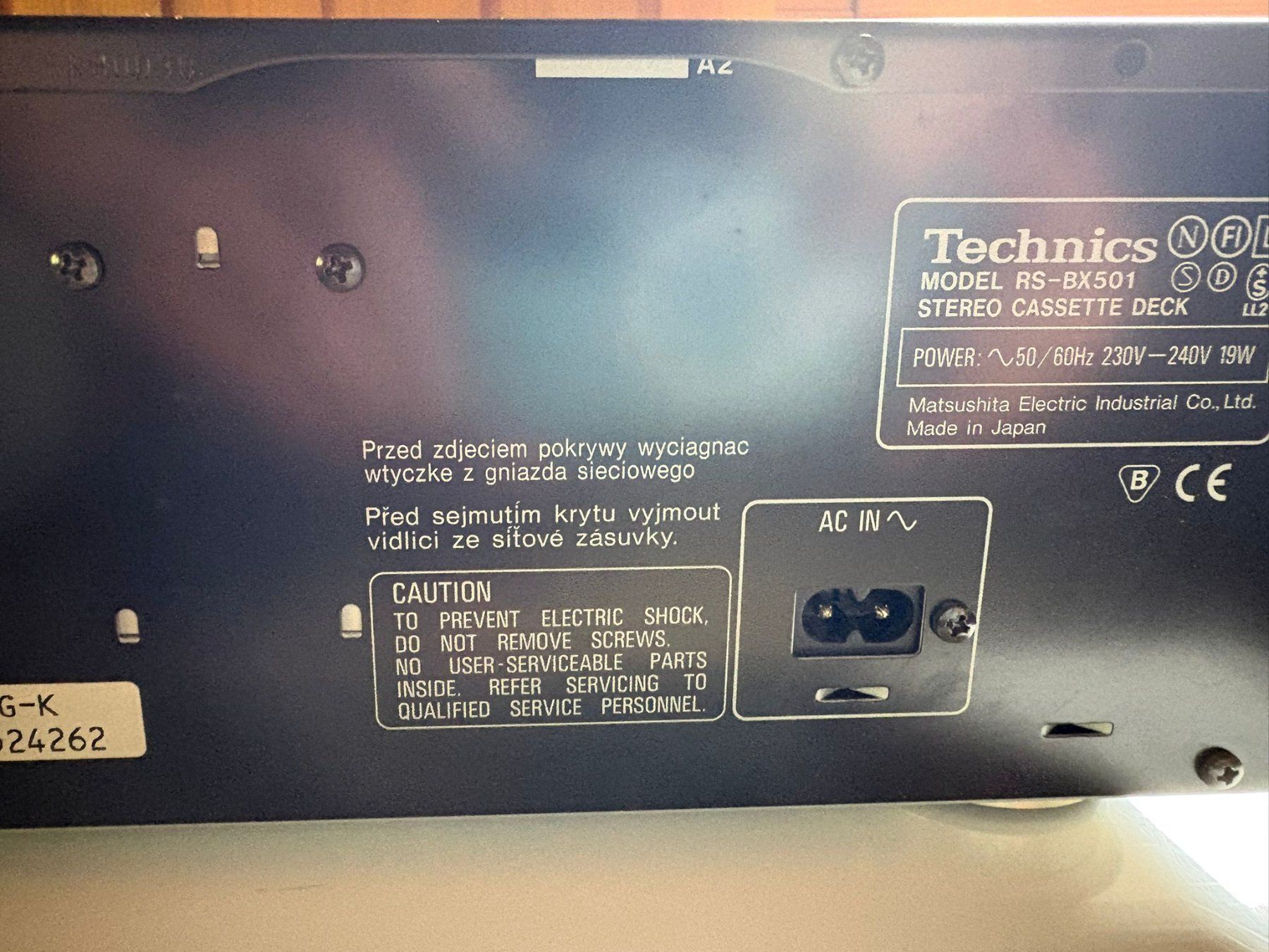 Musicassette: Technics Tape Deck  RS-BX501 – Usato da Mörel venduto da Manolocana 5