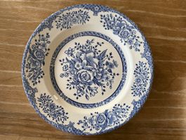 Teller blau weiss,  English Ironstone x 4
