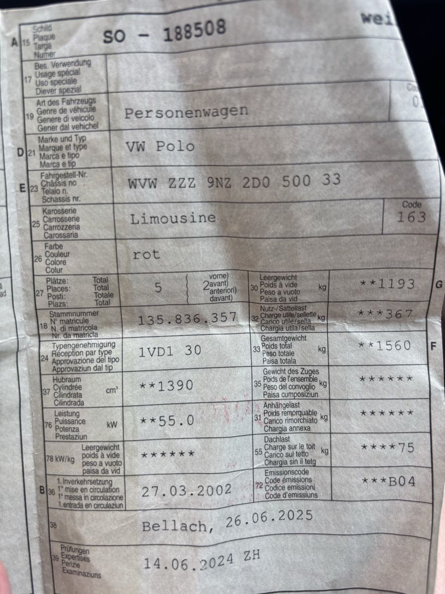 VW Automobili: Vw polo 3 türig – Usato da Bütschwil venduto da sof_p98b 6