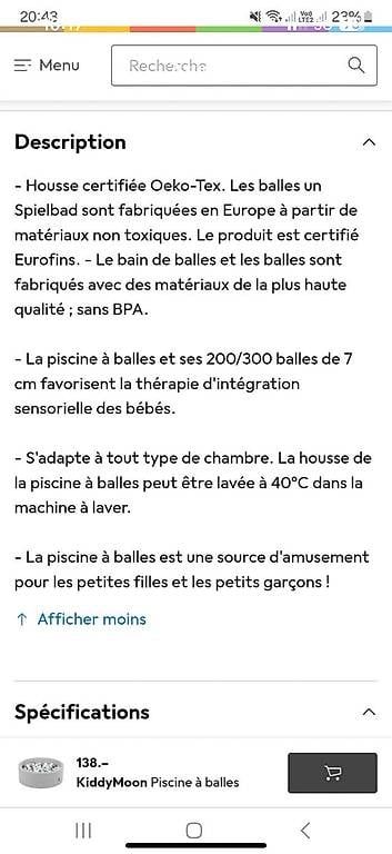 Piscine: Piscine à balle enfants  – Usato da Glovelier venduto da ALE_vtm5 1