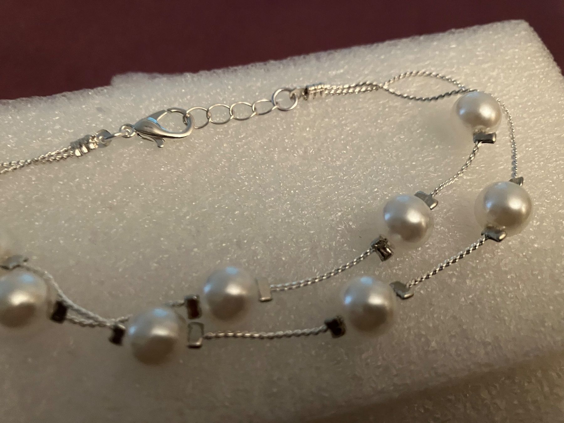 Bracciali & Braccialetti: Romantisches, silberfarbenes Armband mit Imitationsperlen, – Nuovo (secondo la descrizione) da Affoltern am Albis venduto da Dlotti 1