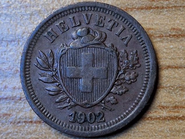 Tutti le monete: 1 Rappen 1902 - SELTEN! – Usato da Münchenstein venduto da purbach1 8