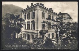 AK Locarno, Pension Villa Daheim, 1928