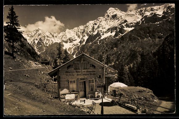Cartoline postali: Kandersteg, Selden im Gasterntal, Restau – Usato da Berlin venduto da bartko-reher