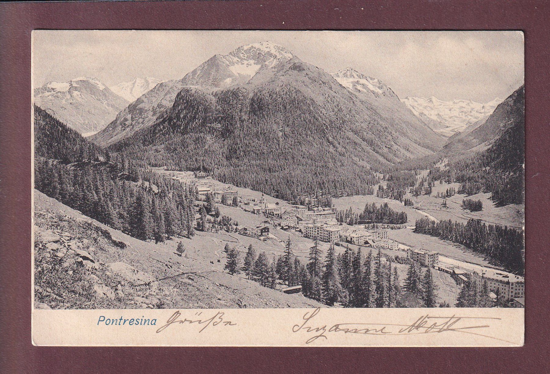 Ansichtskarten: PONTRESINA - 1902 – Gebraucht aus Pully von nicecards