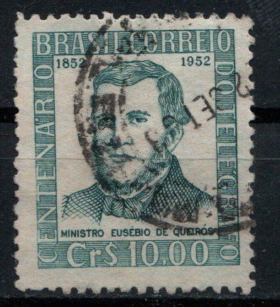 Tutti i francobolli: Timbre Brésil 1952 Cr $ 10.00 Obl. – Usato da Blonay venduto da Leglaude_01
