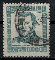 Timbre Brésil 1952 Cr $ 10.00 Obl.