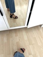 Schwarze Sandalen mit Blockabsatz Grösse 37