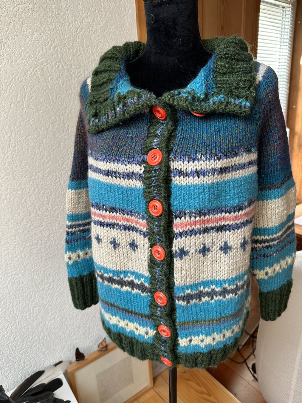 Giacche: Handgestrickte Jacke Wolle - einzigartig! 38/40 – Nuovo (secondo la descrizione) da Gümmenen venduto da FelizitasHermann 4