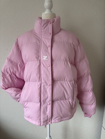Courrèges Daunenjacke mit Logo winter jacket pink Gr.L