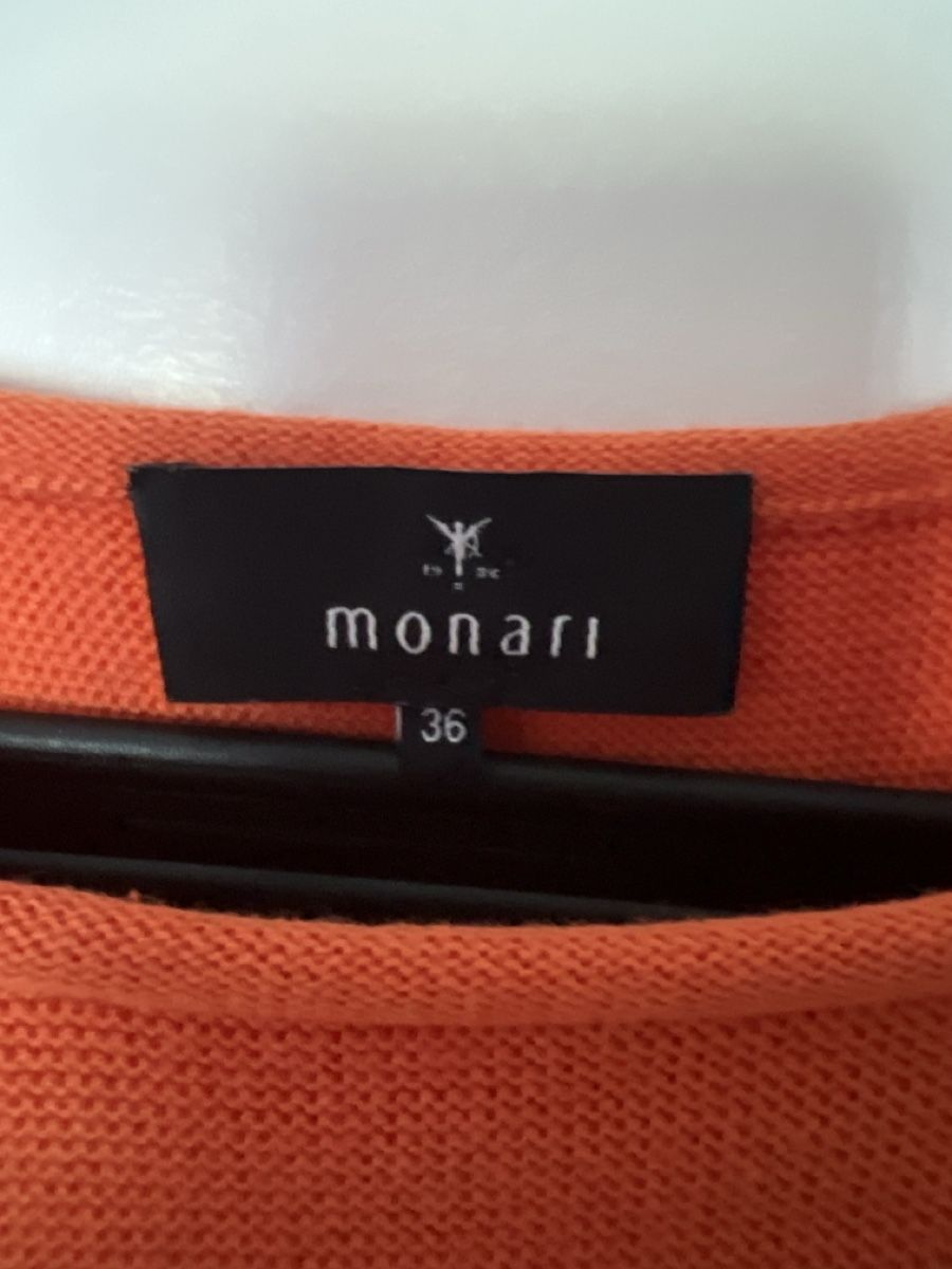 Monari Maglioni & Felpe: Damen Pullover Monari orange Strick Grösse 36 gut – Usato da Nürensdorf venduto da and_5tlm 1