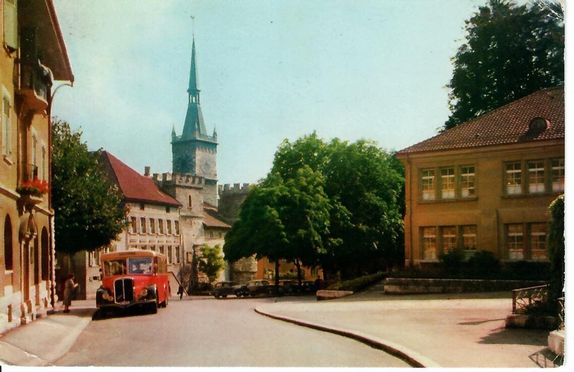 Cartes postales: Biel Rosius mit altem Postauto – D'occasion à Hochdorf par Ziegel-16