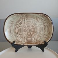 1975-1982 Oesterreich "Keramos Wien" Servierplatte OP Art