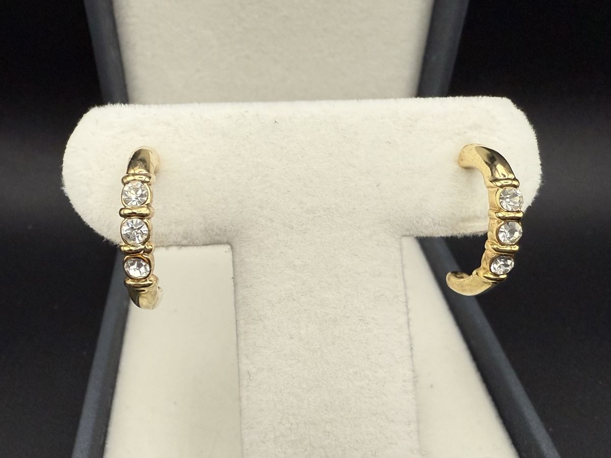 Ohrringe & -stecker: Elegante Goldfarbe Ohrringe mit Strasssteinen – Gebraucht aus Lamone von LaCantinaMagica 3