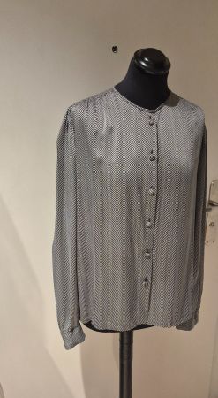 Bluse JOSEPHINE Zickzackmuster Langarm Grösse XL