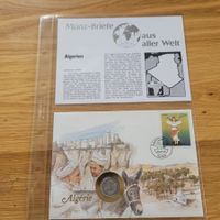 Münzbrief Lettre Monnaie Algerien 1987