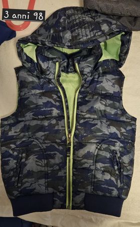 Gilet imbottito camouflage bambino, taglia 98 (3 anni)