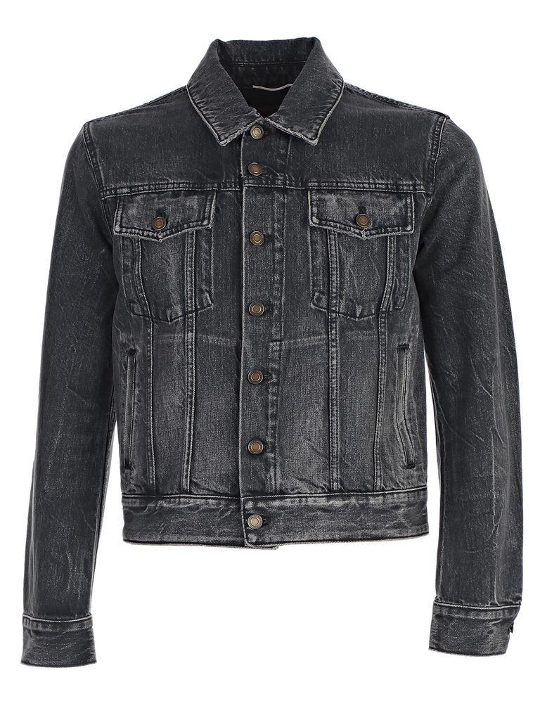 Saint Laurent Giacche: Saint Laurent Heart Patch Jeans Jacket, 2017 Collection – Usato da Basel venduto da noah27