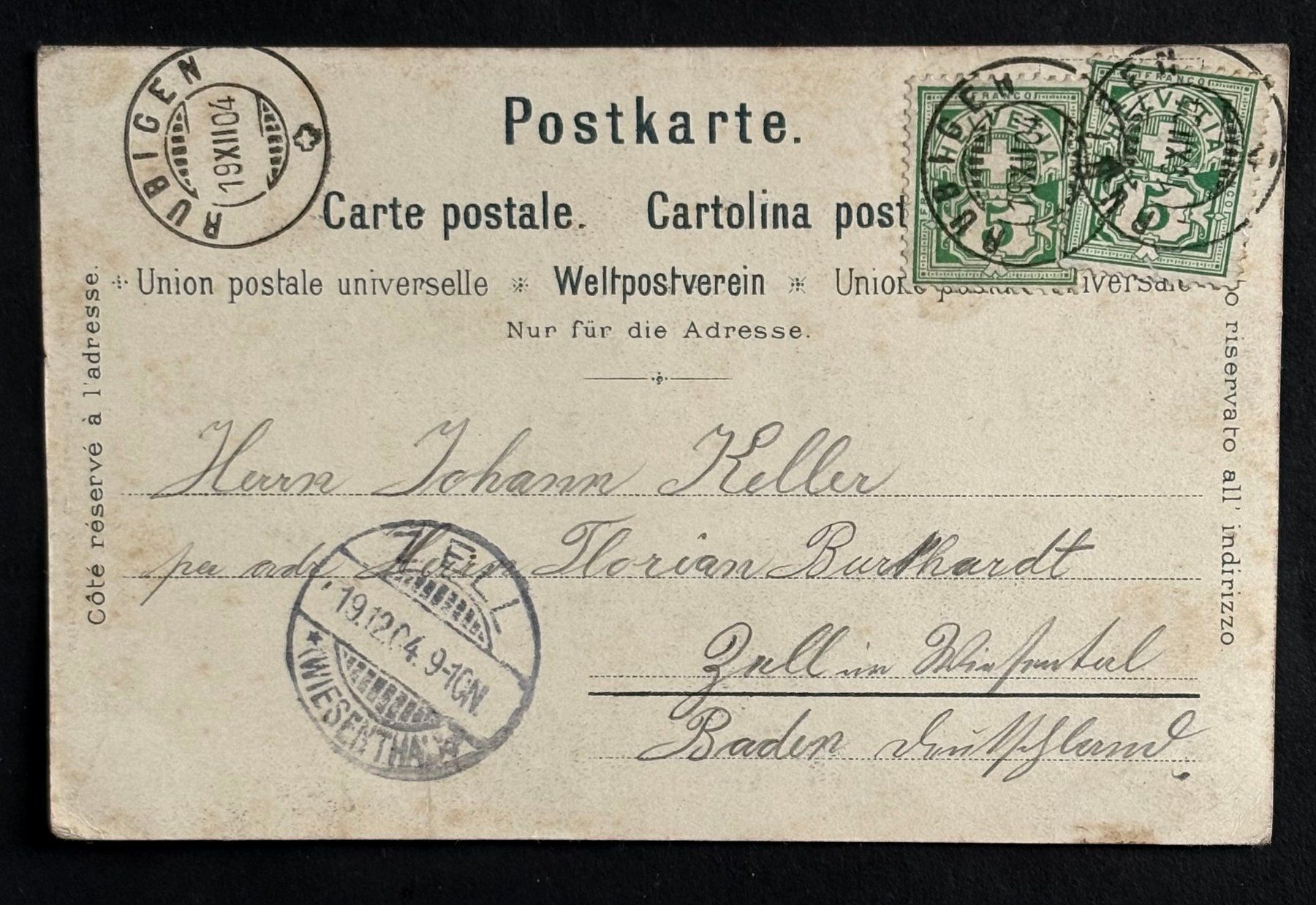 Ansichtskarten: ANSICHTSKARTE SCHWEIZER ARMEE INFANTRIE 1904 – Gebraucht aus Ostermundigen von Kari1937 1