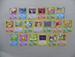 19 versch. Pokémon Sammelkarte Edition 1999-2000 HP Engl.