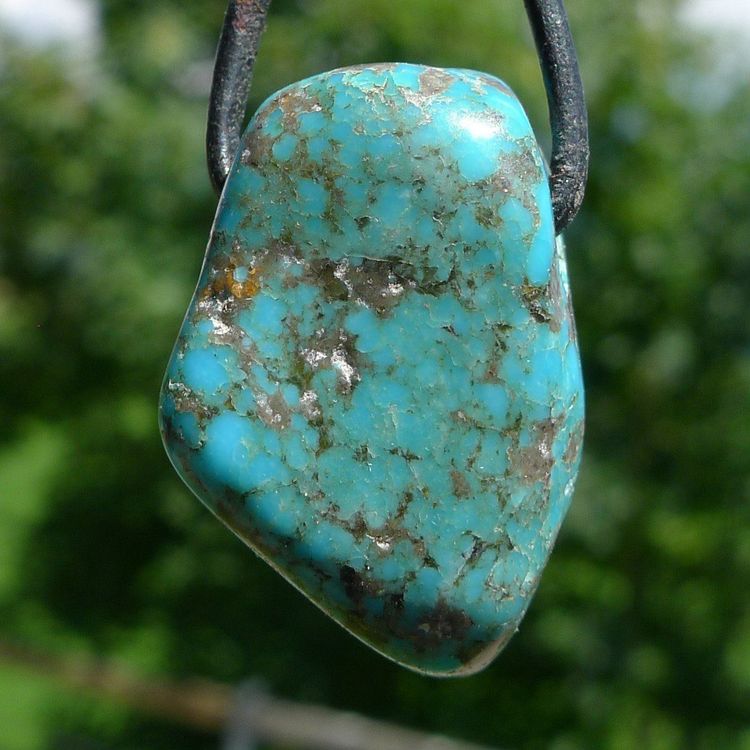 Großer Blauer Türkis, Pueblo Indianer Ton Edelsteine, 925 Sterling
