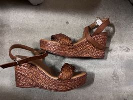 Andrea Puccini Keil Sandalen, Grösse 40, Braun