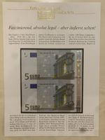 Kuriositäten auf Banknoten Euro uncut