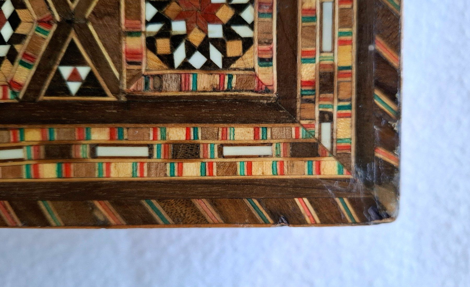 Jeux: VINTAGE BACKGAMMON / SCHACH KASSETTE, INTARSIEN – D'occasion à Grüningen par Kartensammler 7