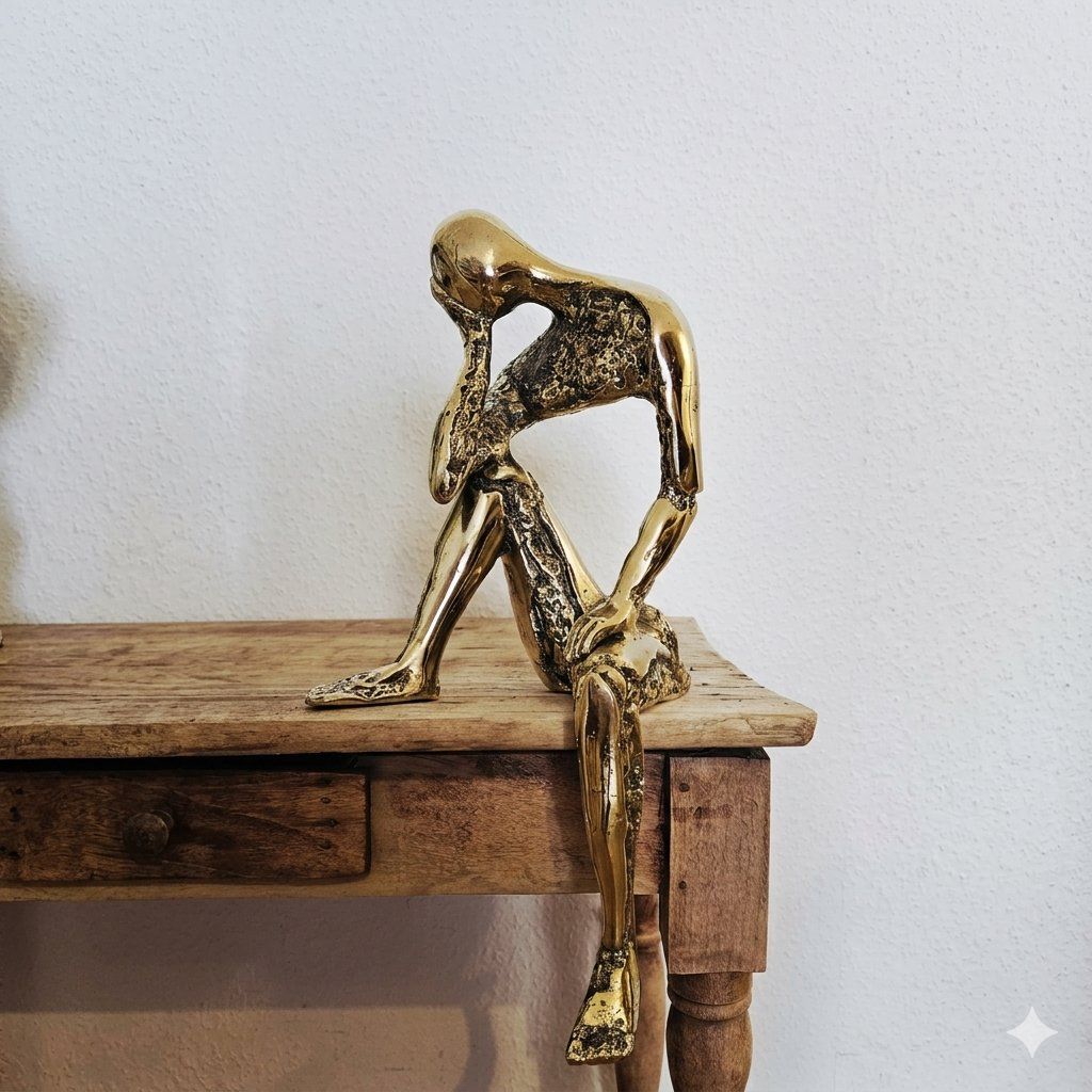 Skulpturen & Statuen: Décoration sculpture bronze doré "le penseur" – Neu (gemäss Beschreibung) aus Lausanne von Toko_Lausanne