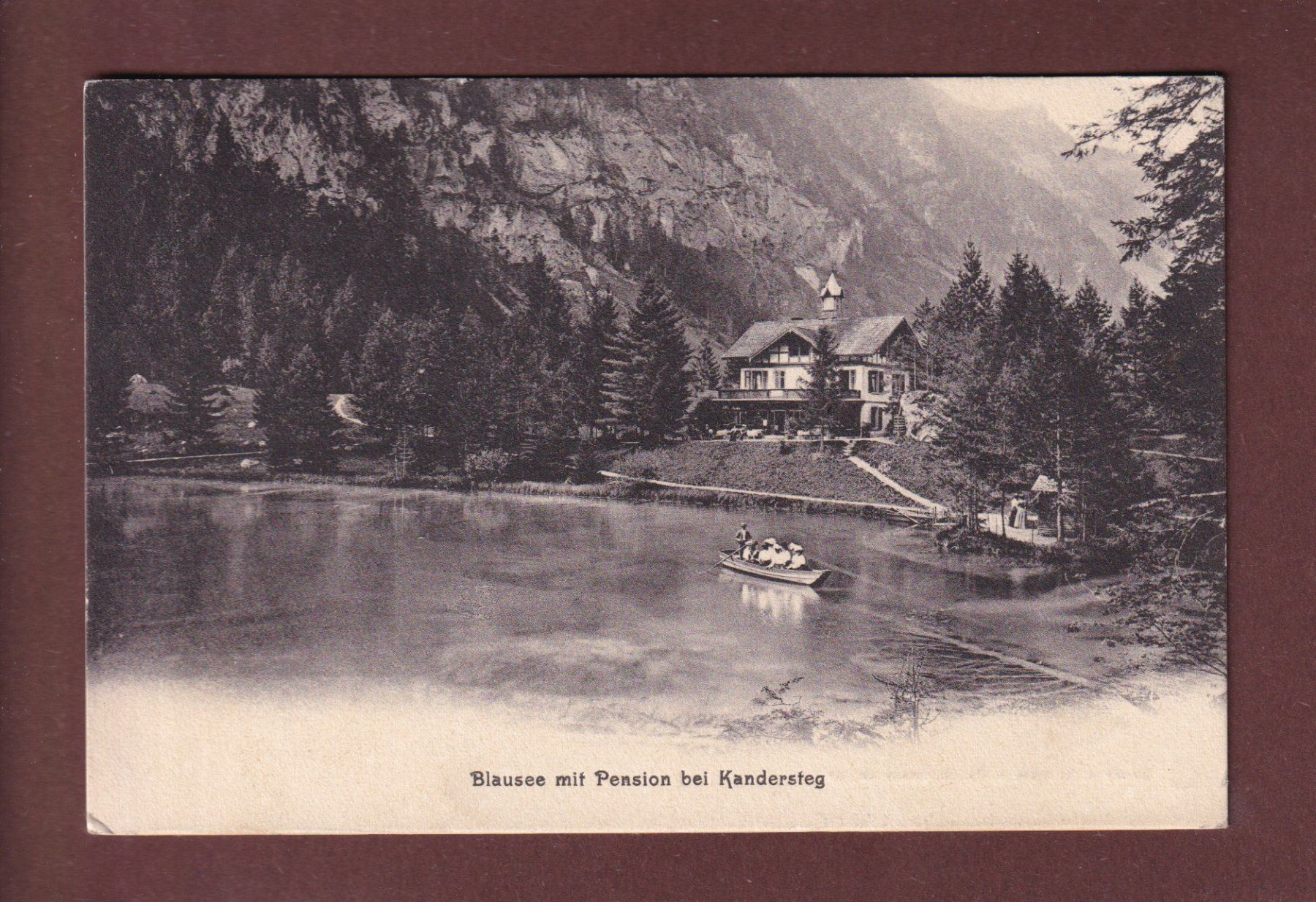 Cartoline postali: BLAUSEE mit Pension - 1911 – Usato da Pully venduto da nicecards-shop