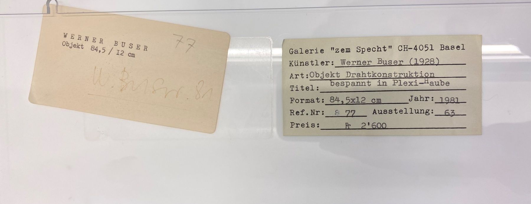 Dipinti: Werner Buser – Ohne Titel – Usato da Basel venduto da bigmbh 6