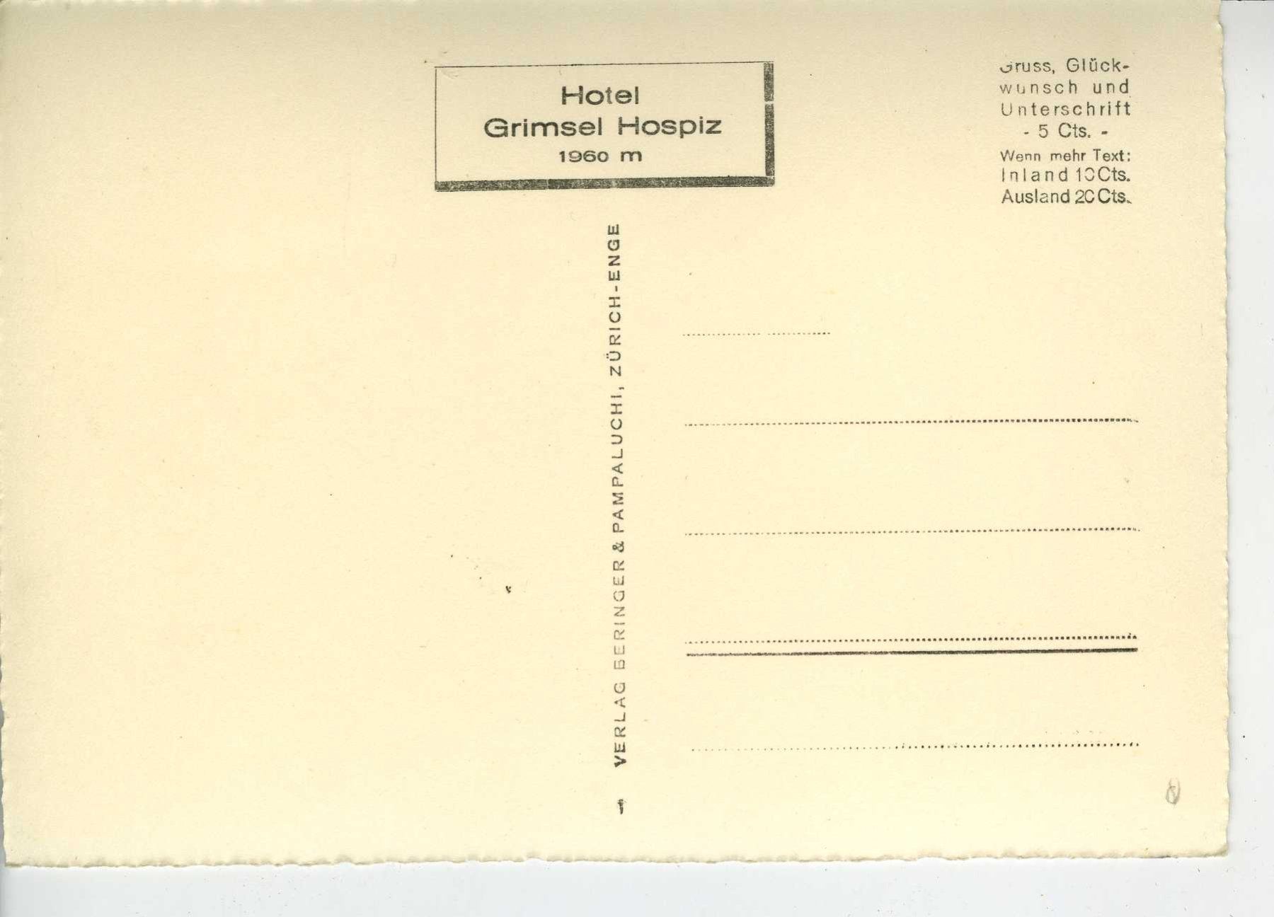 Cartoline postali: Grimsel - Hospiz – Usato da Schleitheim venduto da Pmschlaate 1