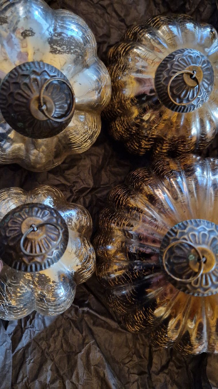 Globus Tutte le decorazioni: 4er Set Weihnachtskugeln, silber und gold, Vintage Glas – Usato da Oberengstringen venduto da Sheera7 6