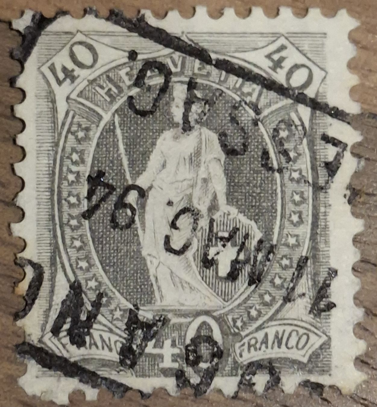 Tous les timbres: Stehende Helvetia 69C Kat. 150.- – D'occasion à Balgach par SIMEON27