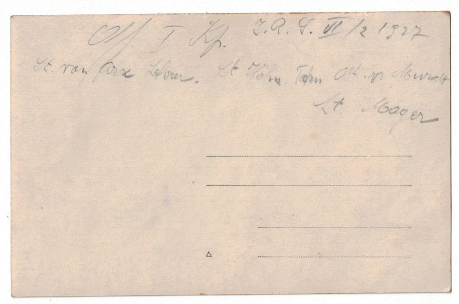 Cartoline postali: Vier Offiziere, I.R.S. VI/2, datiert 1927 – Usato da Frauenfeld venduto da POML 1