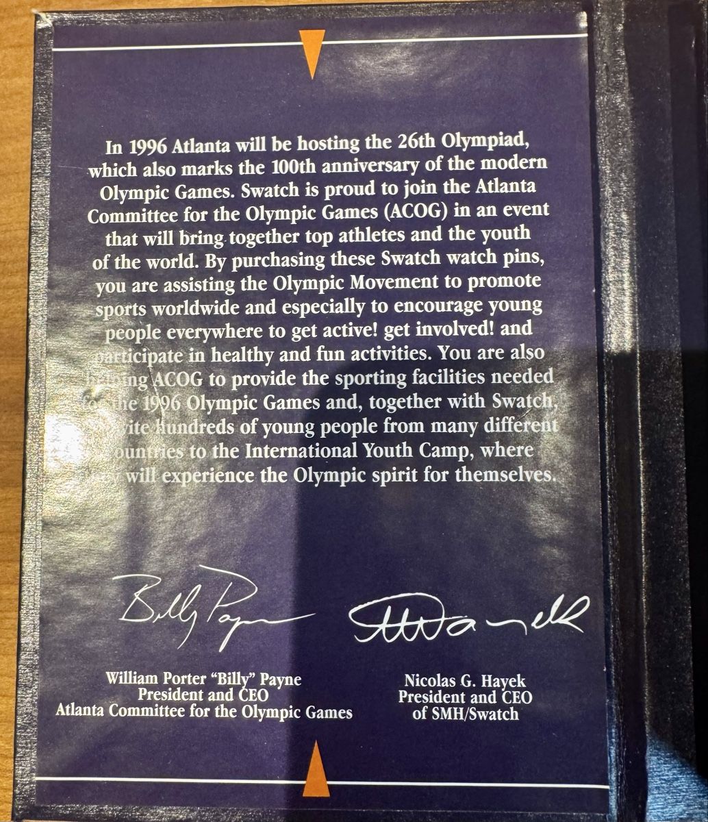 Placchette & Badge: Swatch Olympic Pins Set 1996 Limited 0888/3600 – Usato da Stadel venduto da bewinshop 5