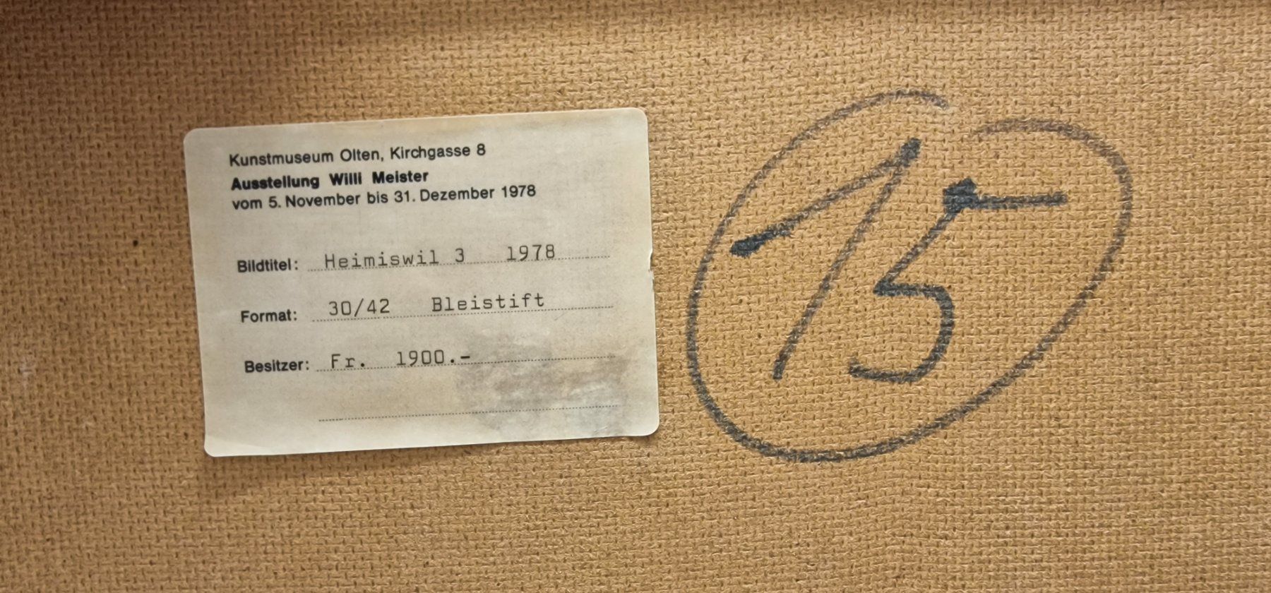 Foto & Immagini: Zeichnung / Willi Meister – Usato da Zürich venduto da B-Rock 5