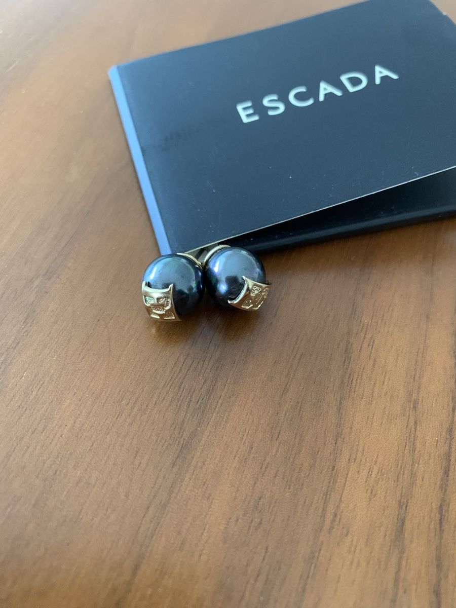 Escada Orecchini pendenti & Orecchini a lobo: ESCADA Ohrstecker | schwarz/gold | elegant – Usato da Affoltern am Albis venduto da Monica32 2