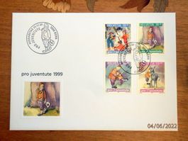 schöner Satzbrief Pro Juventute 1999, Zst.Nr.J352 bis J355