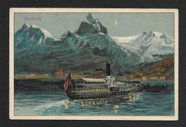 Cailler Milch Chocolade  : BRUNNEN by night (1930s)