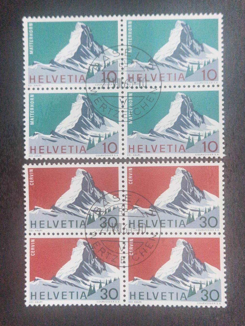 Tutti i francobolli: N° 433 - 434   4block gestempelt Basel 2 – Usato da Bouveret venduto da hckoala